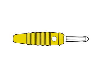 MATING CONNECTOR 4mm WITH TRANSVERSE HOLE AND SOLDERING END / YELLOW (BULA 30K) HM1430B 5410329304706