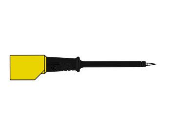 CONTACT-PROTECTED TEST PROBE 4mm WITH SLENDER STAINLESS STEEL TIP / BLACK (PR▄F 2S) HM5401 5410329304645