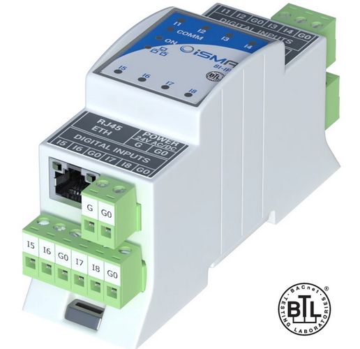 Модуль расширения iSMA-B-8I-IP, 8 цифровых входов, Modbus TCP/IP, BACnet IP iSMA-B-8I-IP