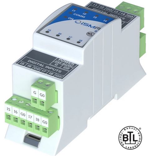 Модуль расширения iSMA-B-8I, 8 цифровых входов, Modbus RTU/ASCII, BACnet MSTP iSMA-B-8I