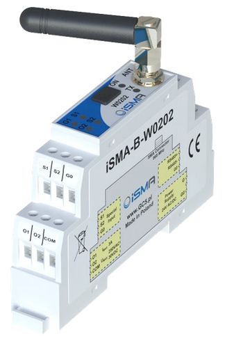 Bevielio ryšio tiltas Modbus RTU/ASCII, 2SI и 2DO iSMA-B-W0202