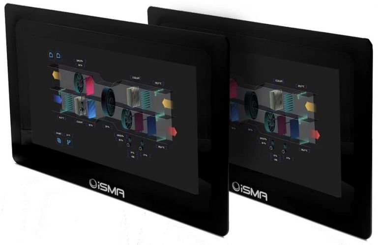 Сенсорный ЖК-дисплей 7" с системой Android, 1024x600p, HDMI, VGA, DVI, Audio, RJ45, USB, 12V DC iSMA-D-PA7C-B1-EU