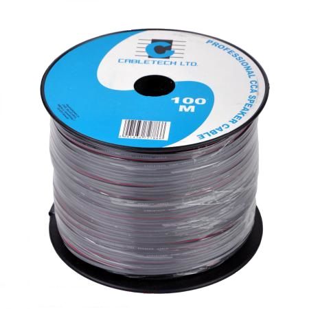 Loudspeaker cable 2x0.16mm², black/red, CCA contuctor (copper clad aluminium) L2/0.16JR/CCA 5901436715740