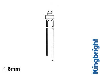 1.8mm STANDARD LED LAMP YELLOW DIFFUSED L-2060YD 5410329227661