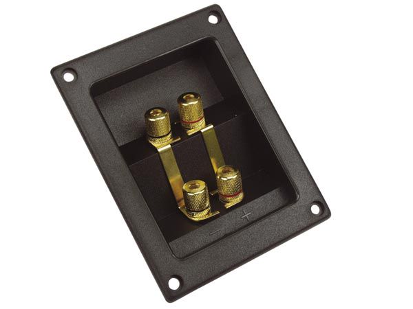 DOUBLE LOUDSPEAKER CONNECTION TERMINAL - RECTANGULAR - GOLD LSC5G 5410329298371; 5410329221645; 5410329615536