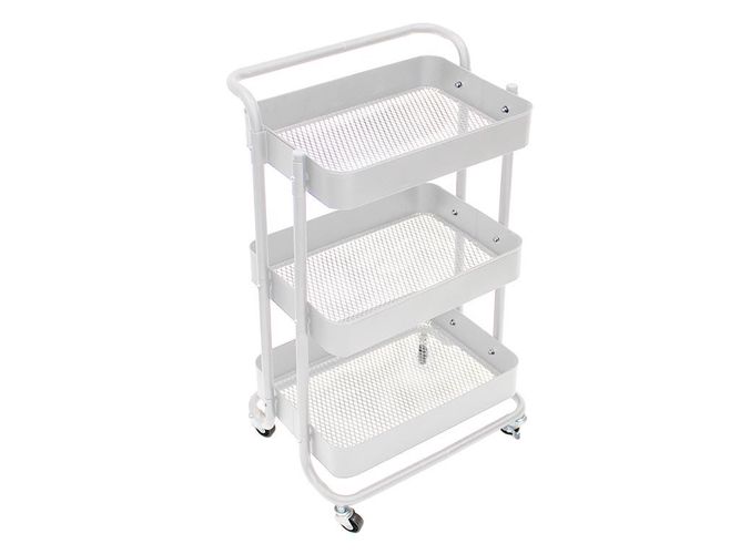 Kitchen trolley - Metal - White - 46 x 35 x 76,5 cm MP-041279 5410329761172