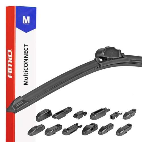 Flat wiper blade MultiConnect 22" (550mm) 12 adapters, AMiO 5903293011973