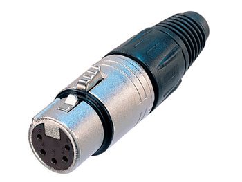 NEUTRIK - XLR CABLE CONNECTOR, 5-PIN FEMALE, SILVER PLATED, NICKEL (=NC5FXX) NC5FX 5410329358075