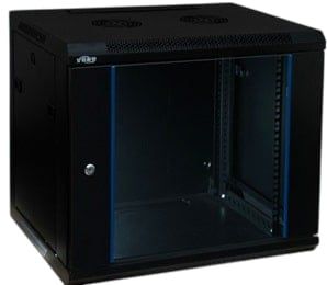 Wall-mounted 19'' network cabinet 6U 600x600x368mm (black, assembled, IP20) AWM2-6606 KS6U600X600PASJAWM26606