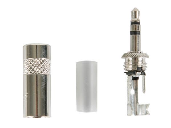 REAN - 3.5ámm 3-POLE PLUG, METAL HOUSING WITH CRIMP STRAIN RELIEF NYS231 7613187015786