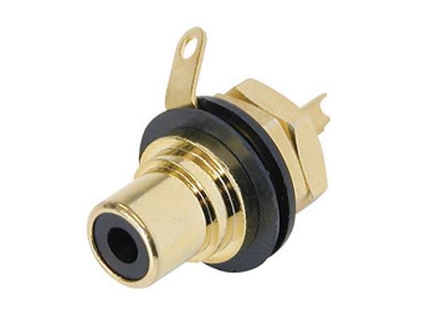 REAN - PHONO RECEPTACLE (RCA) - GOLD PLATED CONTACTS - BLACK NYS367-0 5410329440282; 5410329440282