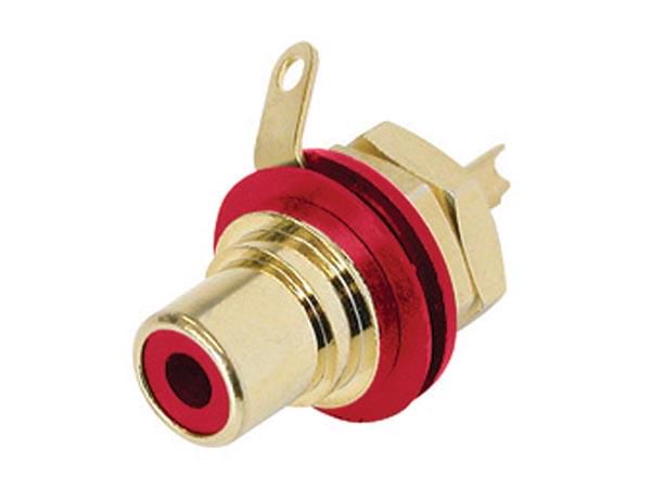 REAN - PHONO RECEPTACLE (RCA) - GOLD PLATED CONTACTS - RED NYS367-2 5410329440299; 5410329440299