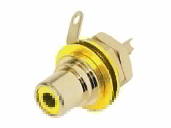 REAN - PHONO RECEPTACLE (RCA) - GOLD PLATED CONTACTS - YELLOW NYS367-4 5410329440305; 5410329440305