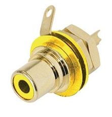 Jack RCA yellow, schielded, panel mount NEUTRIK-REAN NTR-NYS367-4