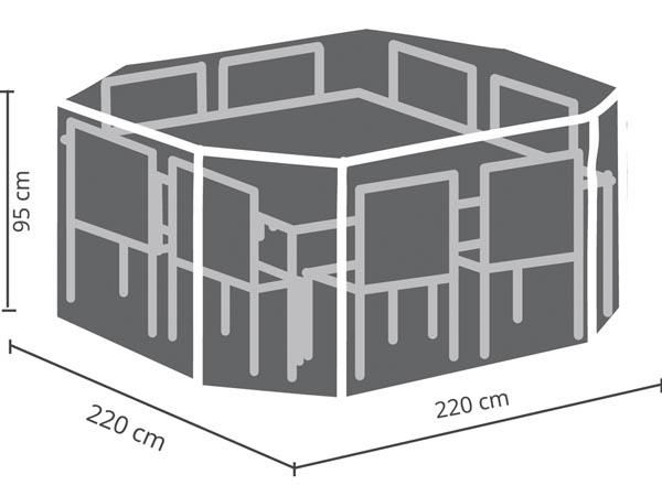 Outdoor cover for octagonal garden set OCGS08 5410329682521; 5410329682538