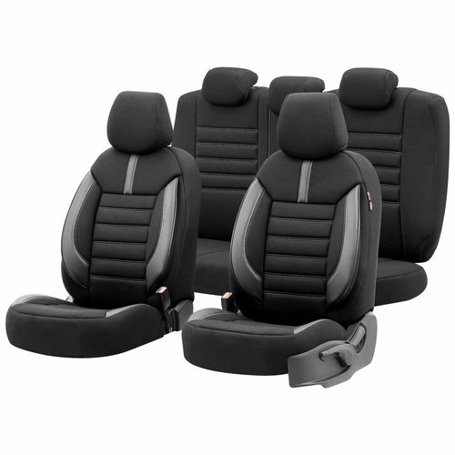 Car seat covers set OTOM LIMITED 102 BLACK/GREY 3-ZIP, OTOM 8681892740483