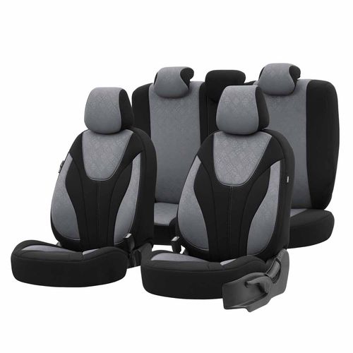 Car seat covers set OTOM RUBY 1202 GREY/BLACK 3-ZIP, OTOM 8681892769019