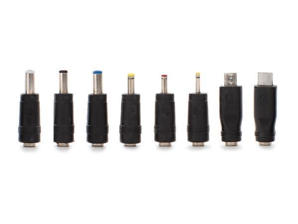 UNIVERSAL SET of 8 DC PLUGS for 2.1 x 5.5 mm MALE PLUG PSS6E/PLUGS 5410329719388