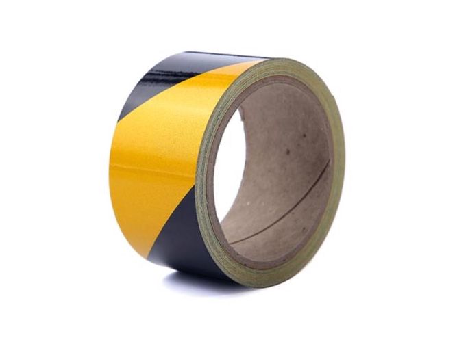 Reflective tape 5cm x 10m - Black/Yellow PT-RF5X10BY 5410329757755