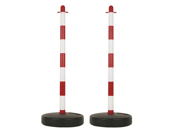 RED/WHITE PLASTIC POST FOR SECURITY CHAIN - 2 pcs SCP90 5410329378332; 5410329378332
