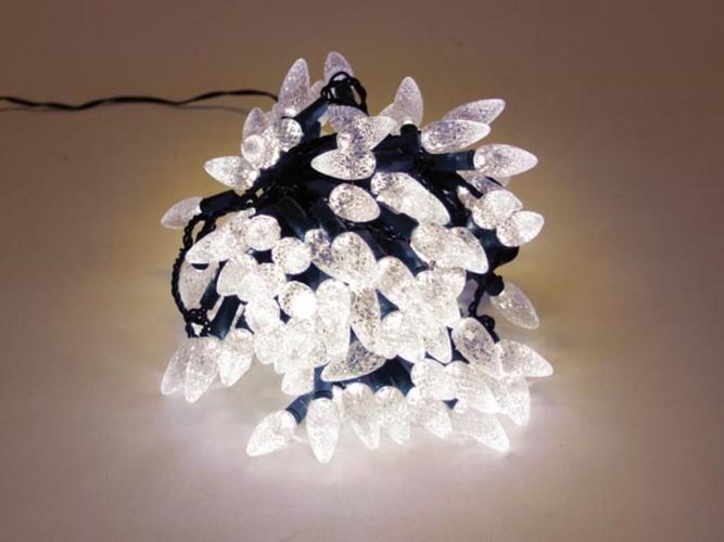 Strawberry Light LED - 12 m - 120 warm white lamps - green wire - 24 V SL-LED-12-24V-UW 5420046517556