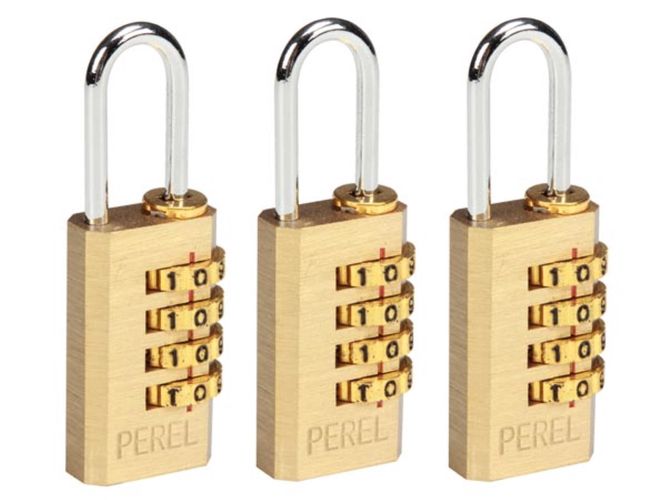 COMBINATION PADLOCK SET 3 x 20 mm SLKCSET 5410329345815; 5410329565213; 5410329524920