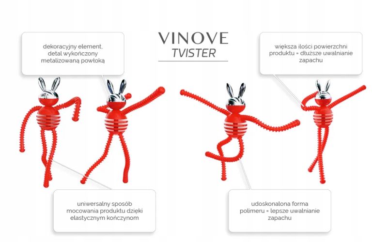 Car air freshener VINOVE TVISTER SILVERSTONE, VINOVE 5902802111814