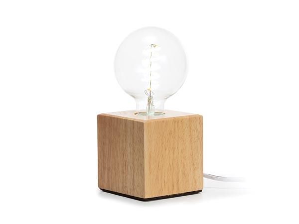 LAMP BASE - Decorative Lamp Base - Oak - Cube V-STAND-CUB-OAK