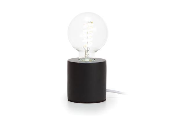 LAMP BASE - decorative lamp base - black - cylinder V-STAND-CYL-BL