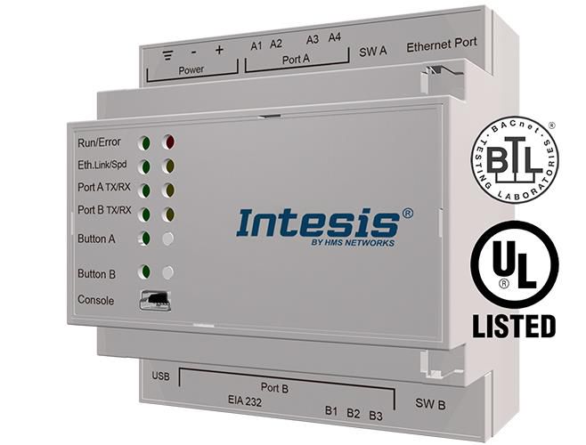 Hitachi VRF systems to BACnet IP/MSTP Interface - 16 units, Intesis INBACHIT016O000