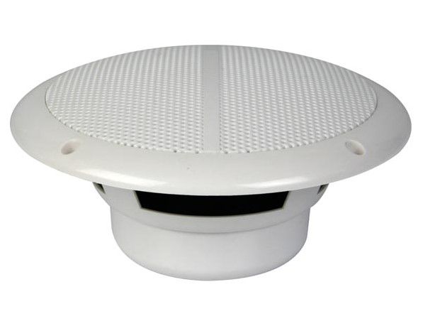 Drėgmei atsparūs lubiniai garsiakalbiai plastikiniu korpusu 120W Ø180mm (2 vnt), balti VDSWPS6N 5410329440763