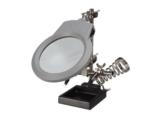 HELPING HAND WITH MAGNIFIER, LED LIGHT AND SOLDERING STAND VTHH3N 5410329718237