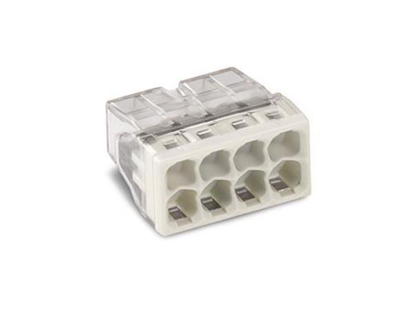 COMPACT SPLICING CONNECTOR - FOR SOLID CONDUCTORS - max. 2.5 mm▓ - 8-CONDUCTOR - TRANSPARENT HOUSING - LIGHT GREY COVER WG2273208 5410329716219; 4050821027881