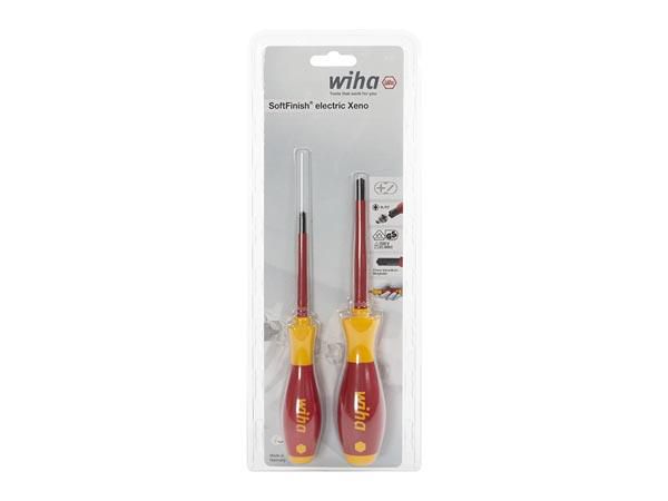 Wiha Screwdriver set SoftFinish® electric PlusMinus/Pozidriv, 2-pcs. in blister pack (32282) WH32282 4010995322823; 4010995322823