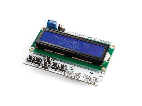 LCD & KEYPAD SHIELD FOR ARDUINO® - LCD1602 WPSH203 5410329725716