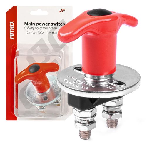 Main power switch 12/24V max 200A peak 500A, AMiO 5903293030240