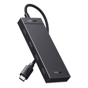 Sakabinātājs USB-C uz USB-C 3.2 4 porti, 30 cm, melns UGREEN/35584 6941876235841