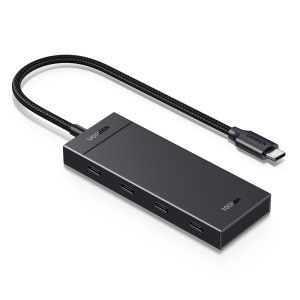 Sakabinātājs USB-C uz USB-C 3.2 4 porti, 30 cm, melns UGREEN/35584 6941876235841