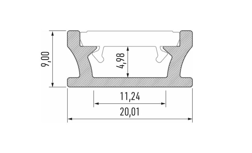 LED profils LUMINES tipa TERRA melns lakots 2,02m 10-0000-51