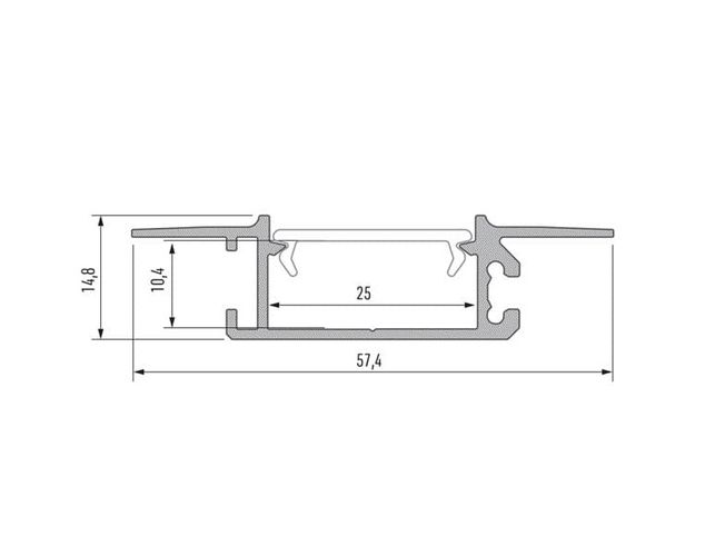 LED profils ZATI, melns, 3 metri 10-0595-30