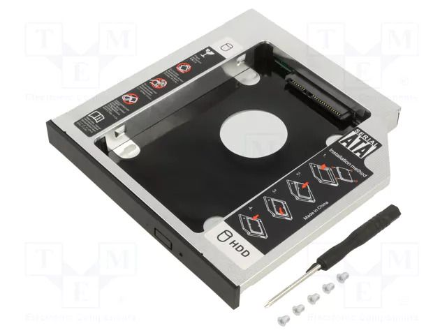 Hard discs housing: 2,5"; installation for CD/DVD drive slot AKYGA AK-CA-56