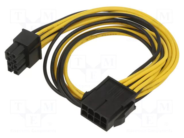 Cable: mains; PCIe 8pin male,PCIe 8pin female; 0.4m AKYGA AK-CA-82