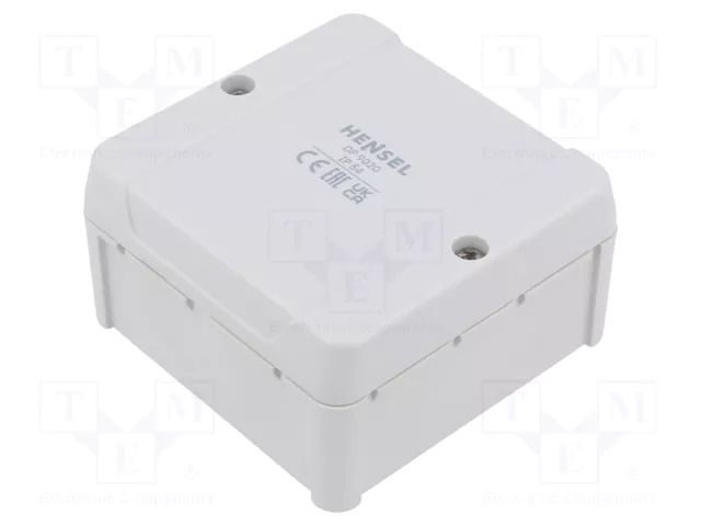 Enclosure: junction box; X: 88mm; Y: 88mm; Z: 49mm; IP54; grey HENSEL HENSEL-DP-9020