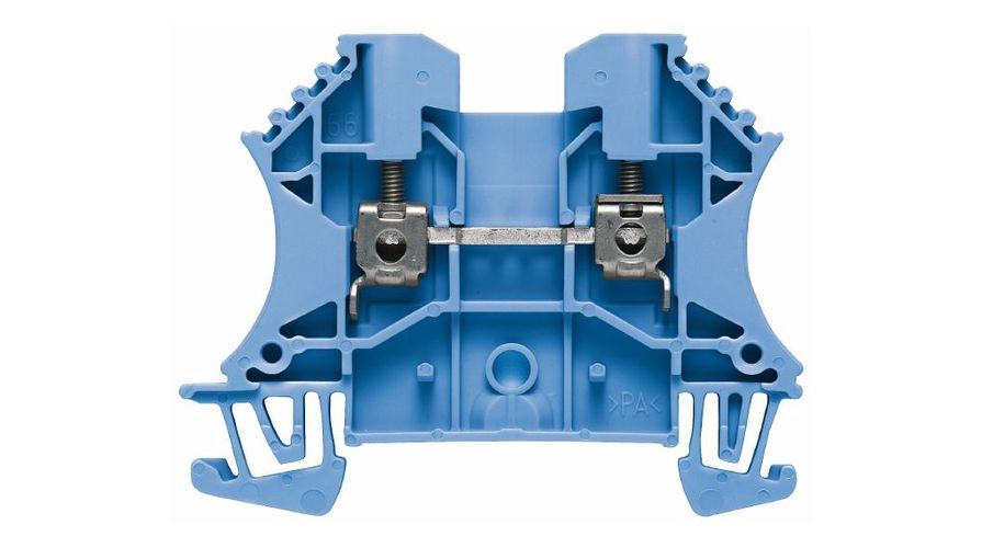 Caurejošā spaile WDU 2.5 BL, Skrūvēts savienojums, 2,5 mm², zila, Weidmuller 1020080000 4008190163235