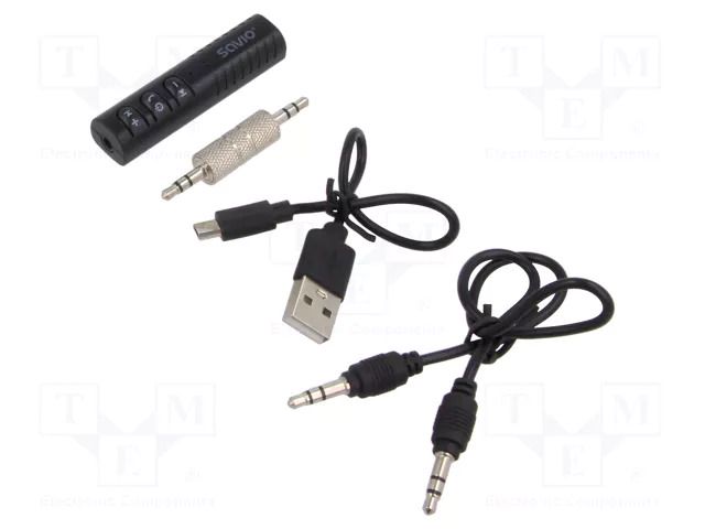 FM transmitter; black; 15m; Bluetooth: 5.0; Charge time: 1h SAVIO SAVFMTRANSTR-11B