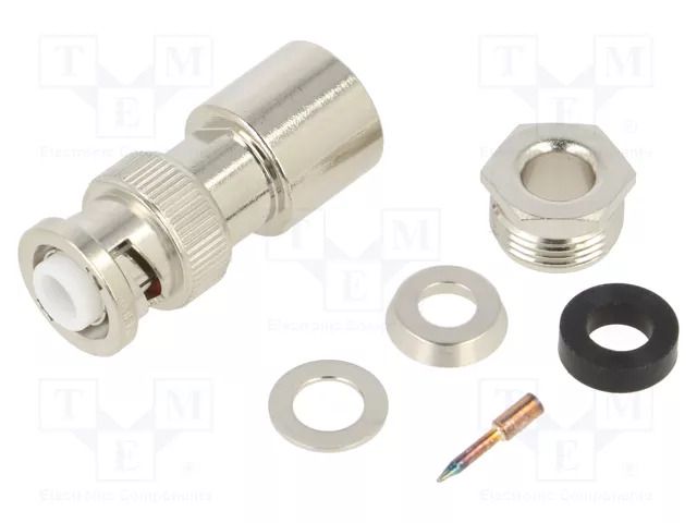 Connector: coaxial; plug; male; MHV; soldering,clamp; for cable AMPHENOL RF 000-28000