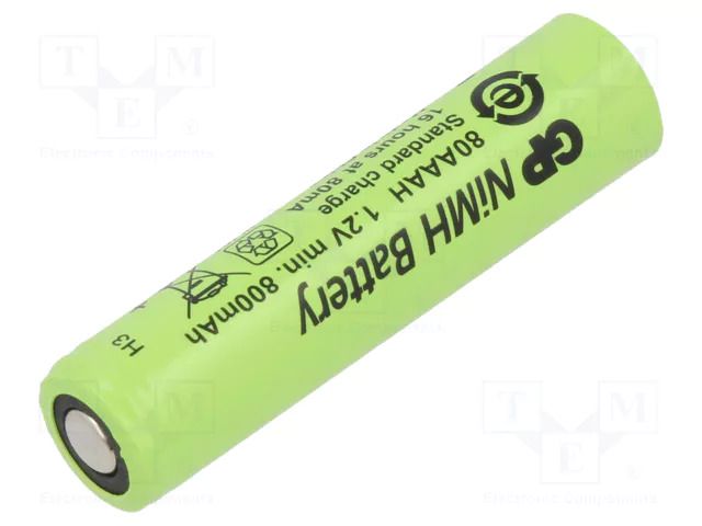 Re-battery: Ni-MH; AAA,R3; 1.2V; 780mAh GP ACCU-AAA/800-ST-GP