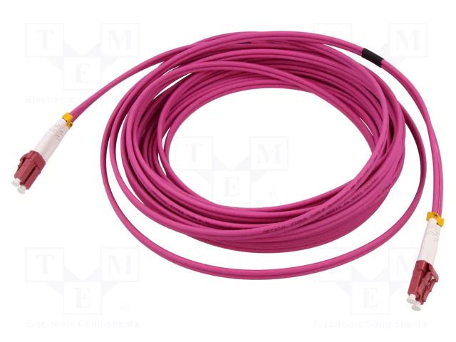 Fiber patch cord; OM4; LC/UPC,both sides; 2m; 50/125um; LSZH; pink LOGILINK FC4LC02