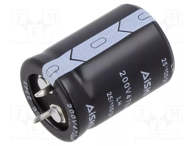 Capacitor: electrolytic; SNAP-IN; 470uF; 200VDC; Ø22x30mm; ±20% AISHI ELH2DM471O30KT