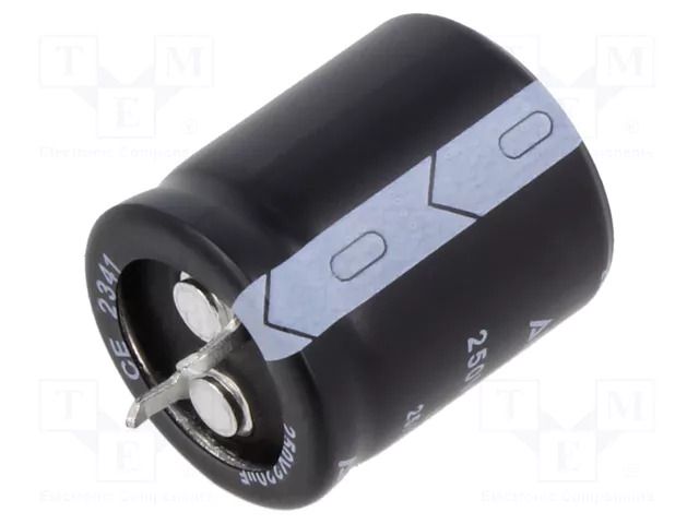 Capacitor: electrolytic; SNAP-IN; 220uF; 250VDC; Ø22x25mm; ±20% AISHI ELH2EM221025KT